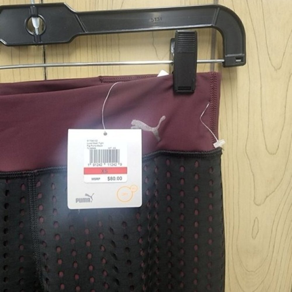 Puma Luxe Mesh Leggings Black - Picture 5 of 7